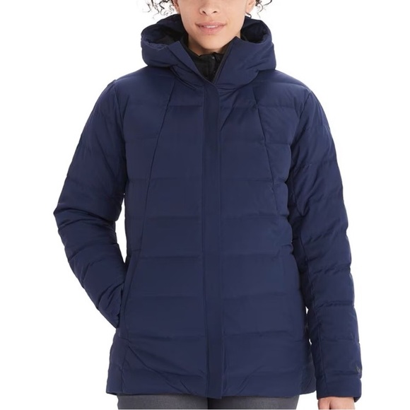 NWT Marmot warmcube havenmeyer arctic jacket coat in navy size small $500 - Picture 2 of 13